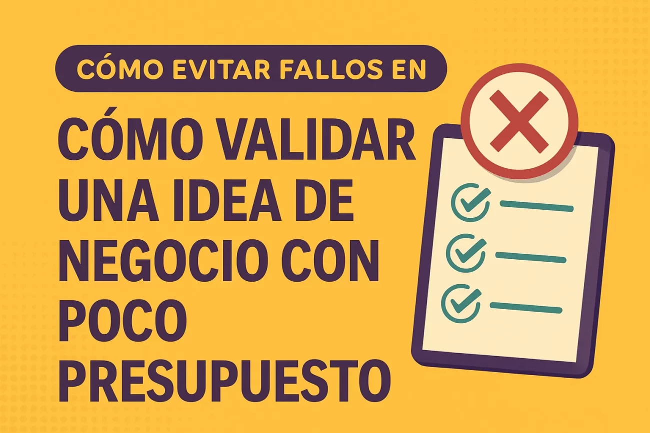 cómo evitar fallos en Cómo validar una idea de negocio con poco presupuesto