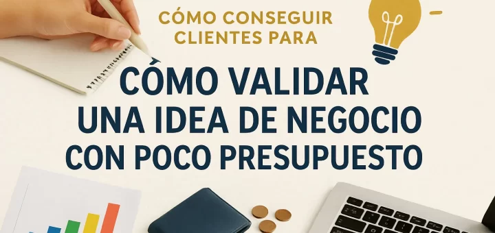 cómo conseguir clientes para Cómo validar una idea de negocio con poco presupuesto