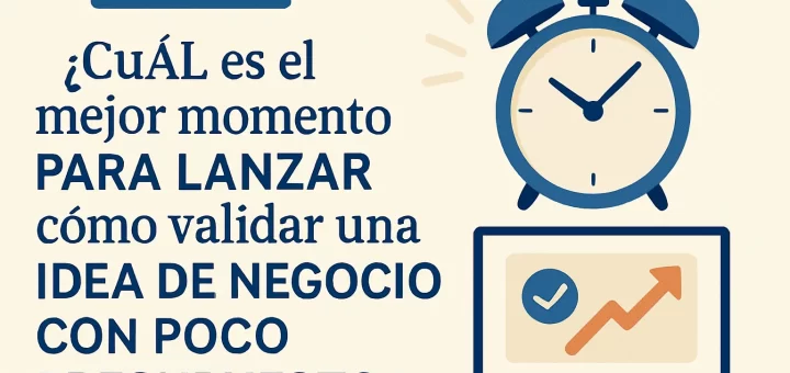 cuál es el mejor momento para lanzar Cómo validar una idea de negocio con poco presupuesto