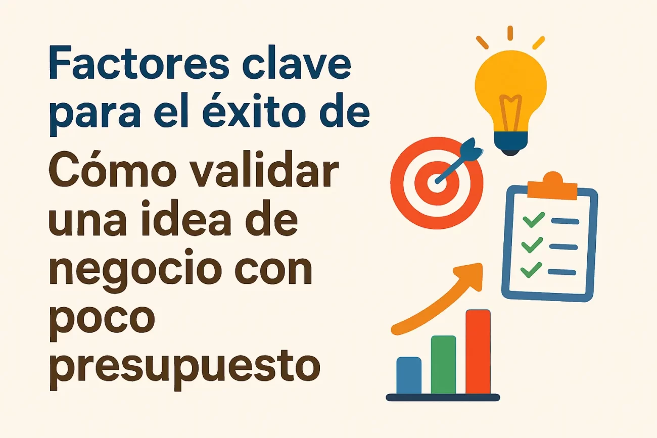 factores clave para el éxito de Cómo validar una idea de negocio con poco presupuesto