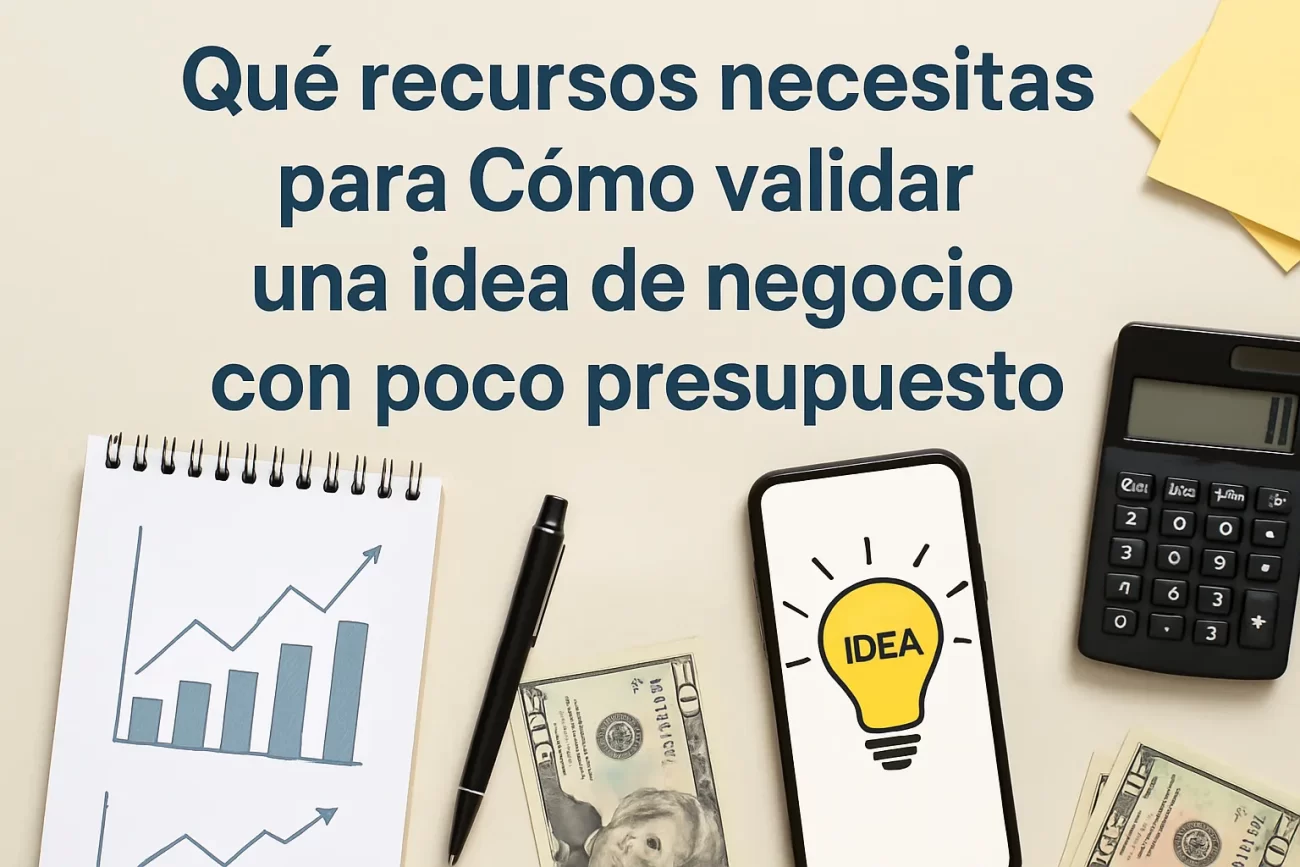 qué recursos necesitas para Cómo validar una idea de negocio con poco presupuesto