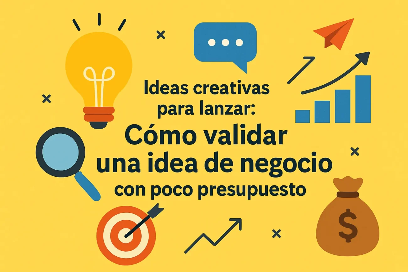 ideas creativas para lanzar Cómo validar una idea de negocio con poco presupuesto