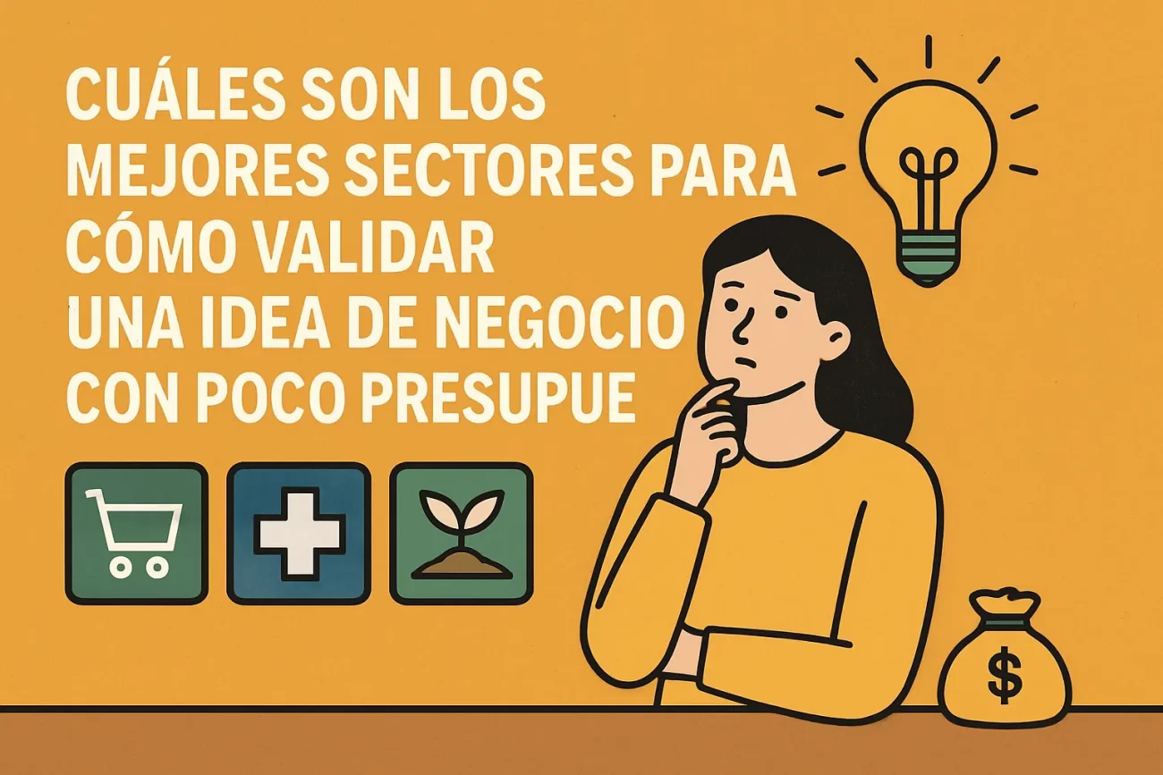 cuáles son los mejores sectores para Cómo validar una idea de negocio con poco presupuesto