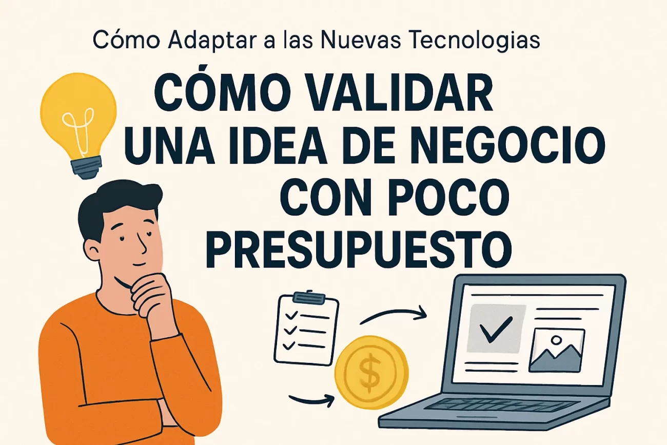 cómo adaptar a las nuevas tecnologías Cómo validar una idea de negocio con poco presupuesto
