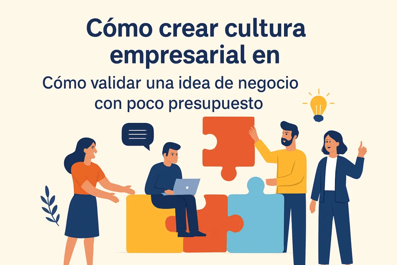 cómo crear cultura empresarial en Cómo validar una idea de negocio con poco presupuesto