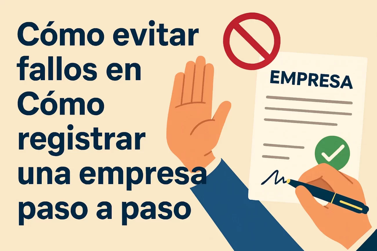 cómo evitar fallos en Cómo registrar una empresa paso a paso