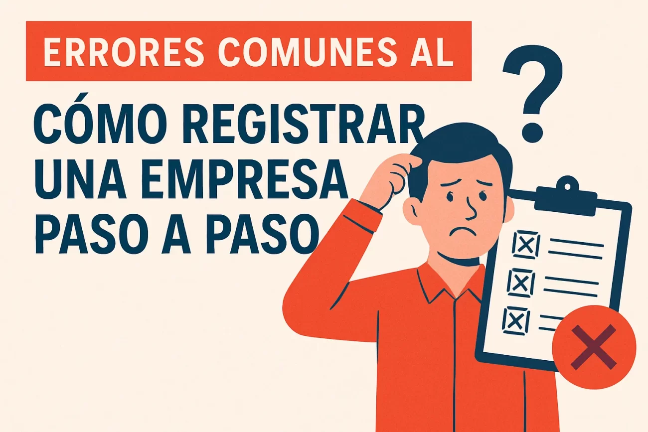 errores comunes al Cómo registrar una empresa paso a paso