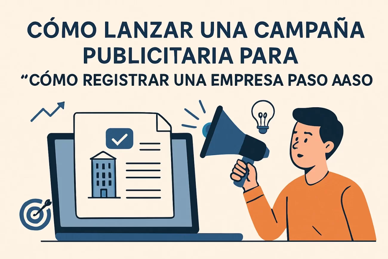 cómo lanzar una campaña publicitaria para Cómo registrar una empresa paso a paso