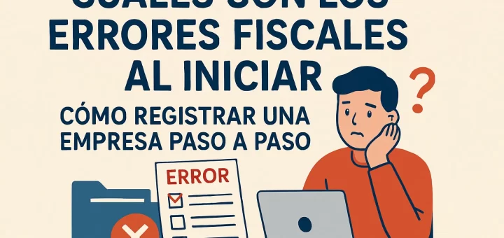 cuáles son los errores fiscales al iniciar Cómo registrar una empresa paso a paso