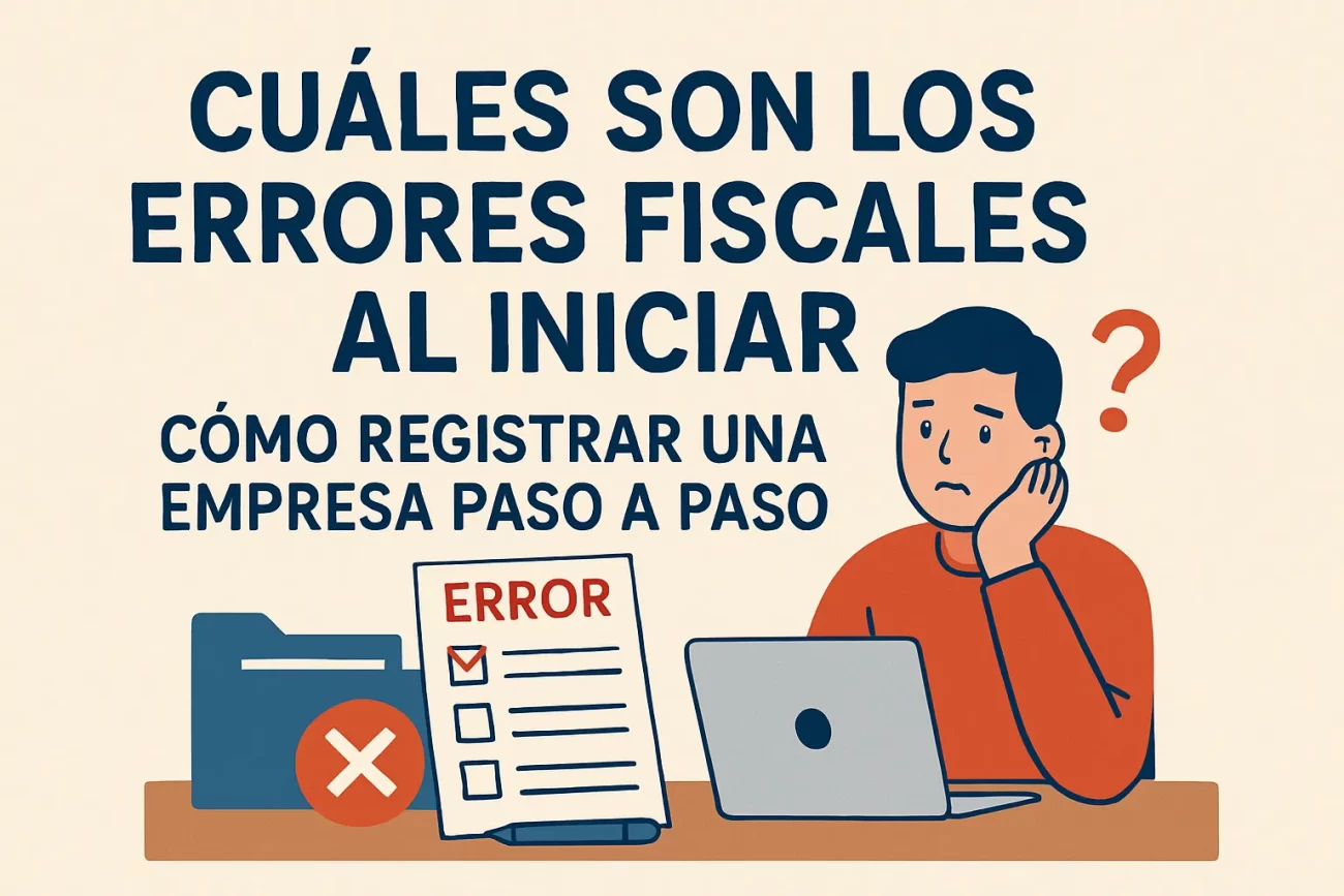 cuáles son los errores fiscales al iniciar Cómo registrar una empresa paso a paso