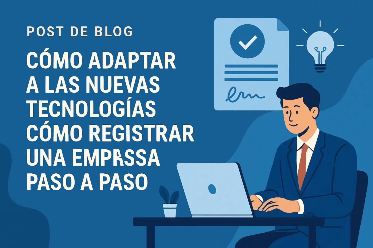 cómo adaptar a las nuevas tecnologías Cómo registrar una empresa paso a paso