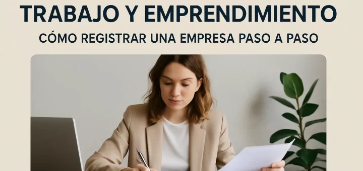 cómo combinar trabajo y emprendimiento con Cómo registrar una empresa paso a paso