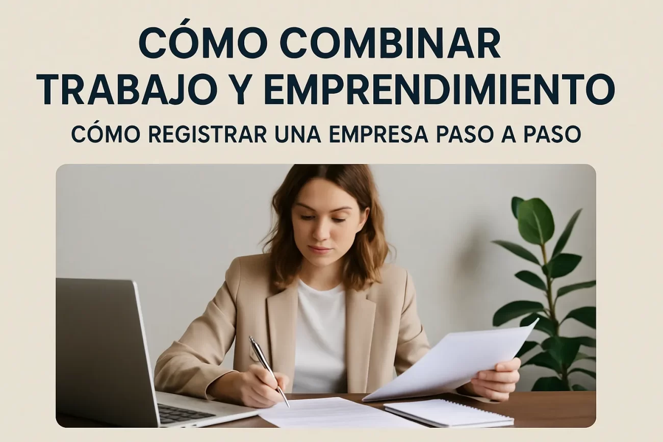 cómo combinar trabajo y emprendimiento con Cómo registrar una empresa paso a paso