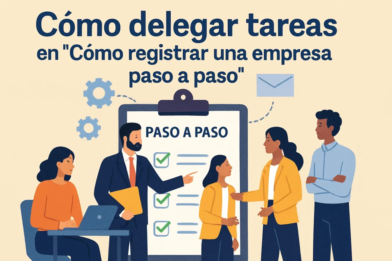 cómo delegar tareas en Cómo registrar una empresa paso a paso