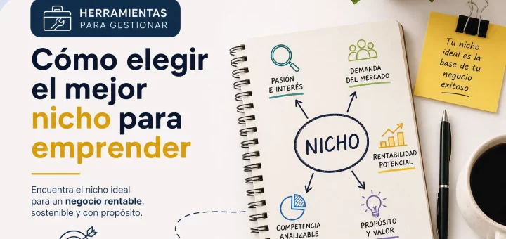 herramientas para gestionar Cómo elegir el mejor nicho para emprender