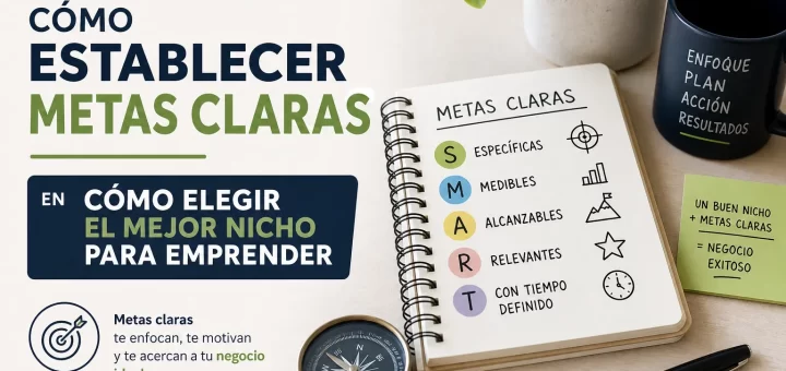 cómo establecer metas claras en Cómo elegir el mejor nicho para emprender