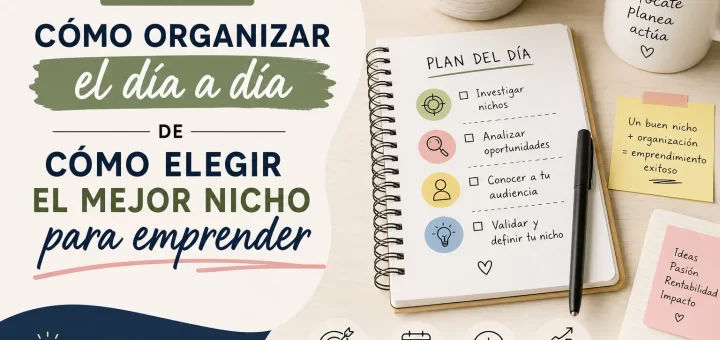 cómo organizar el día a día de Cómo elegir el mejor nicho para emprender