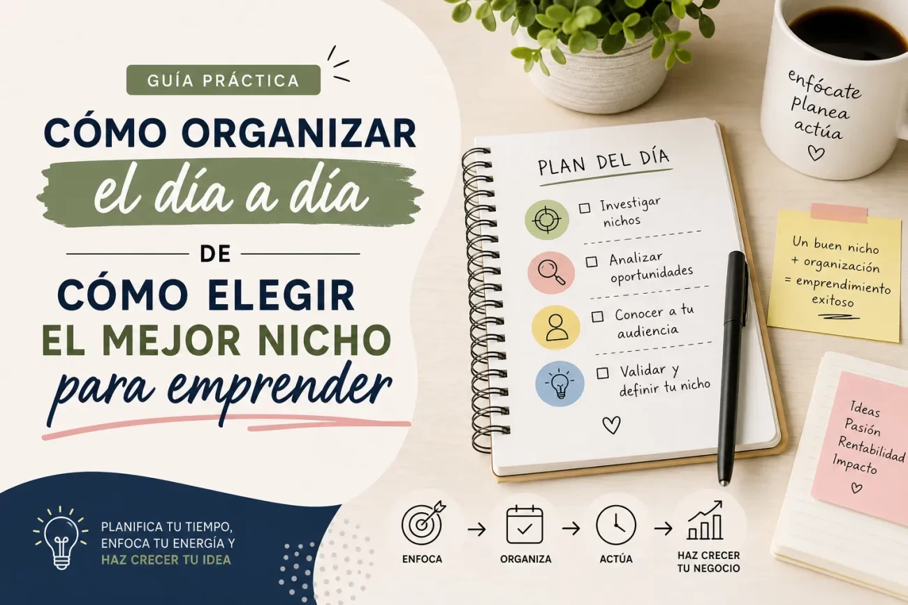 cómo organizar el día a día de Cómo elegir el mejor nicho para emprender